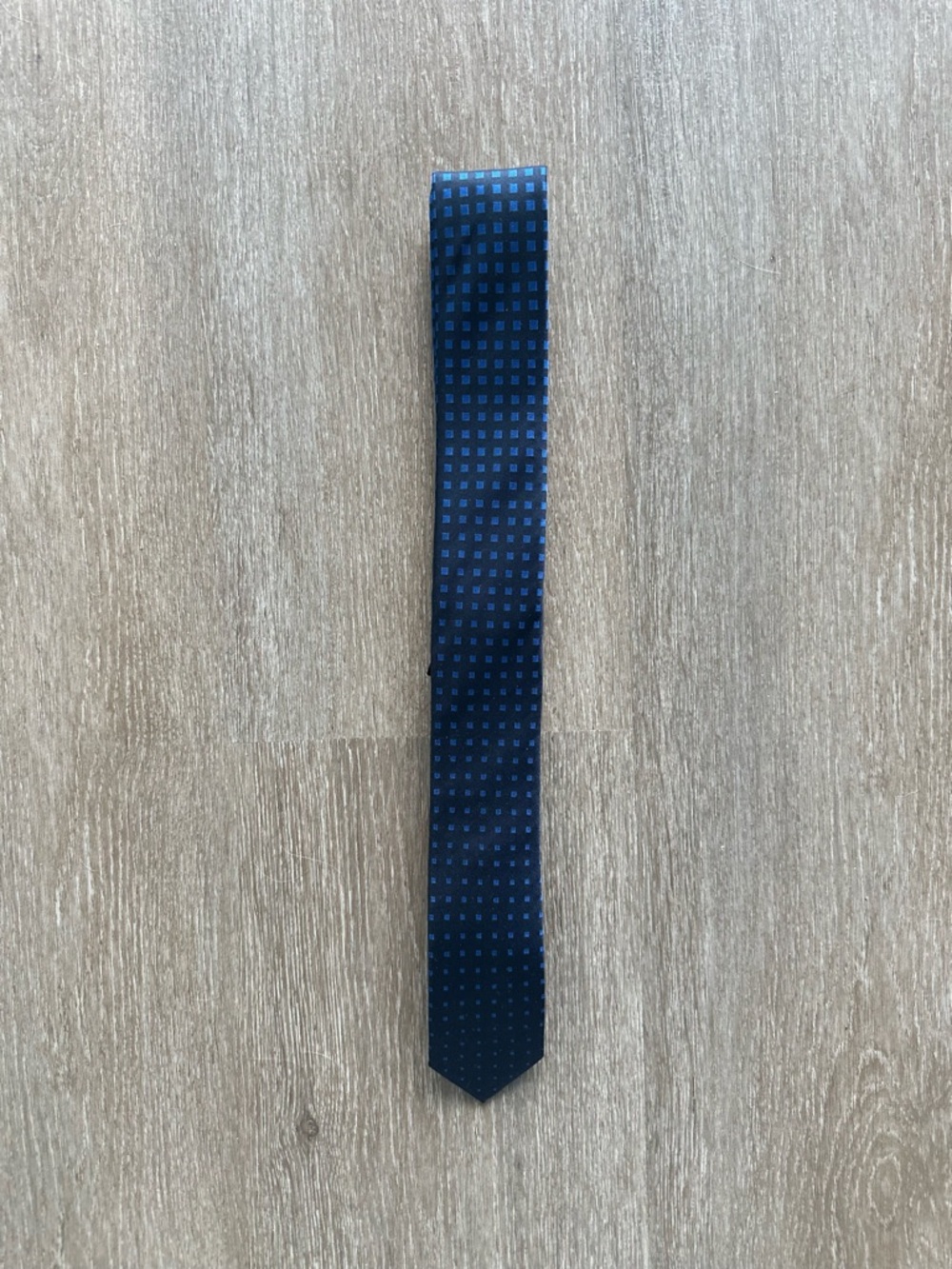 Navy Blue Slim Men's Tie